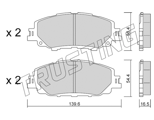 Brake Pad Set, disc brake (1235.0)