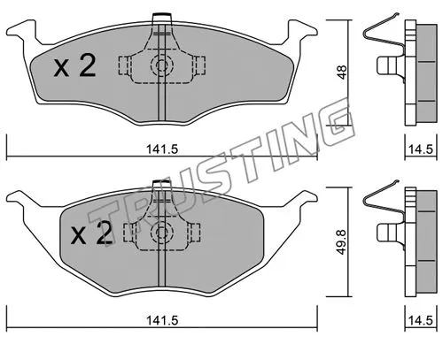 Brake Pad Set, disc brake (354.0)