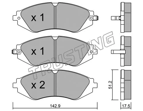 Brake Pad Set, disc brake (303.0)