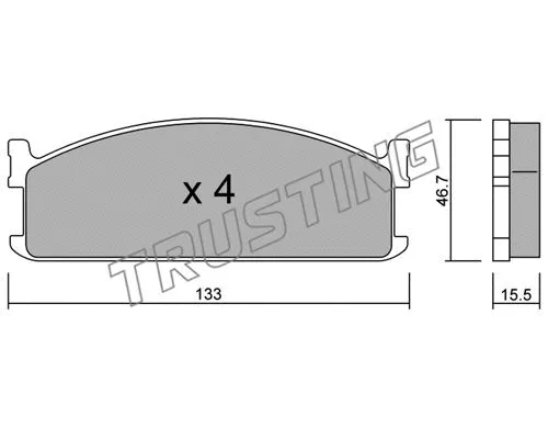Brake Pad Set, disc brake (274.0)