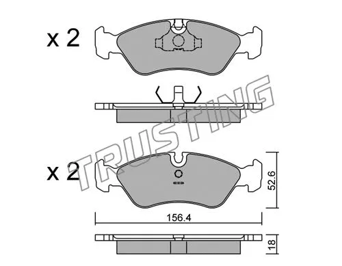 Brake Pad Set, disc brake (119.0)
