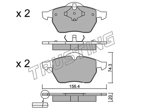 Brake Pad Set, disc brake (188.2)