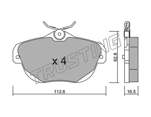 Brake Pad Set, disc brake (873.0)