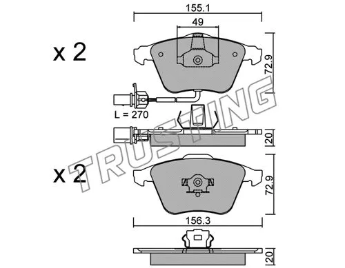 Brake Pad Set, disc brake (565.1)