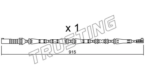 Warning Contact, brake pad wear (SU.287)