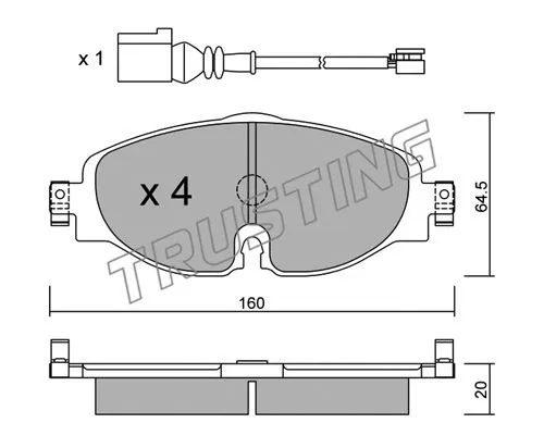 Brake Pad Set, disc brake (966.0W)