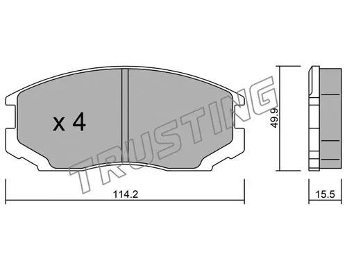 Brake Pad Set, disc brake (230.0)