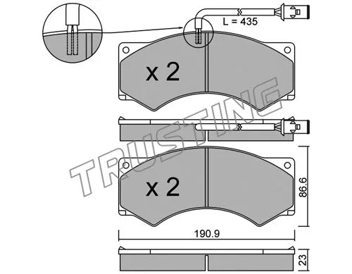 Brake Pad Set, disc brake (595.1)