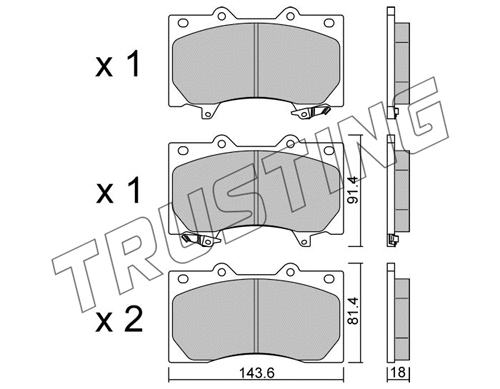 Brake Pad Set, disc brake (1279.0)