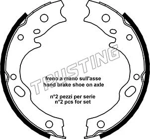 Brake Shoe Set, parking brake (047.375)