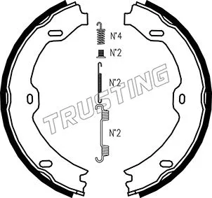 Brake Shoe Set, parking brake (052.130K)
