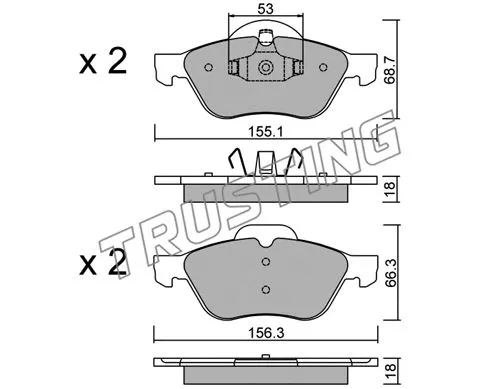 Brake Pad Set, disc brake (344.0)