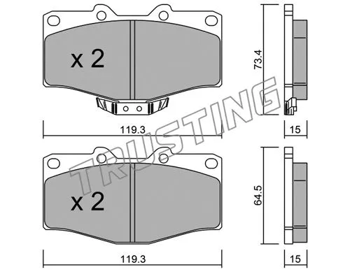 Brake Pad Set, disc brake (251.0)