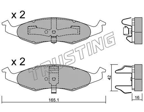 Brake Pad Set, disc brake (729.0)