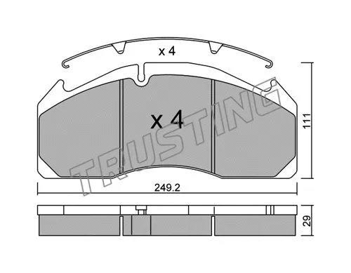 Brake Pad Set, disc brake (609.0)