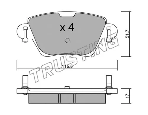 Brake Pad Set, disc brake (328.0)
