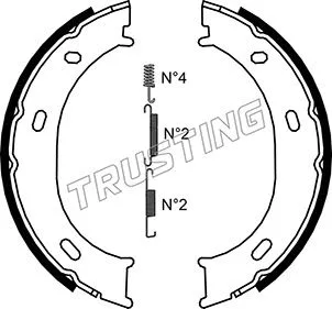 Brake Shoe Set, parking brake (052.126K)
