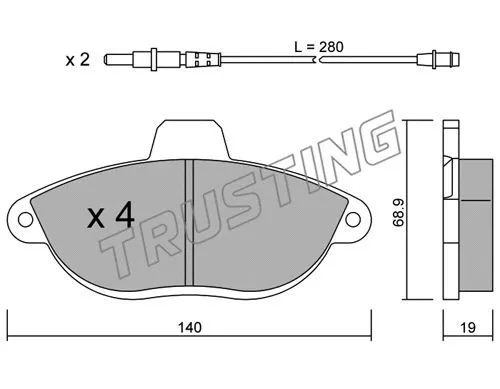 Brake Pad Set, disc brake (107.0)