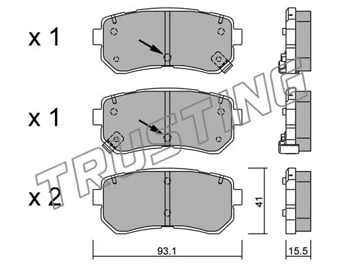 Brake Pad Set, disc brake (741.1)