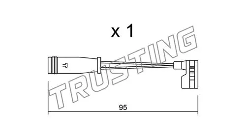 Warning Contact, brake pad wear (SU.164)