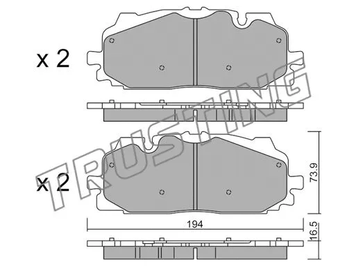 Brake Pad Set, disc brake (1128.0)