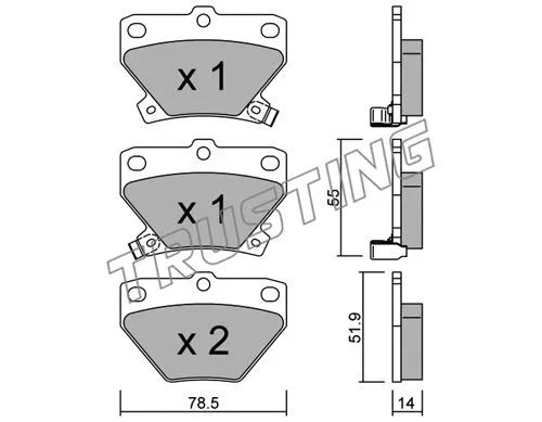Brake Pad Set, disc brake (439.0)