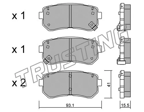 Brake Pad Set, disc brake (741.0)