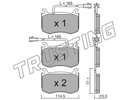 Brake Pad Set, disc brake (1099.0)