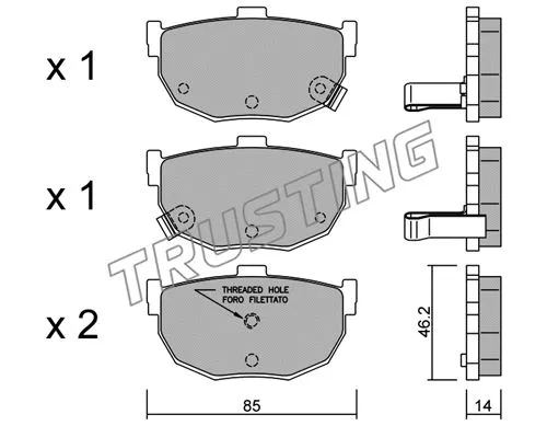 Brake Pad Set, disc brake (371.1)