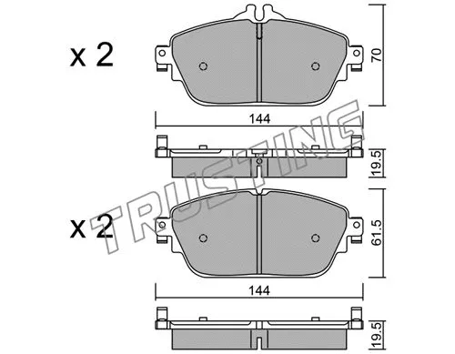 Brake Pad Set, disc brake (1041.0)