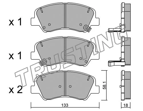 Brake Pad Set, disc brake (959.0)