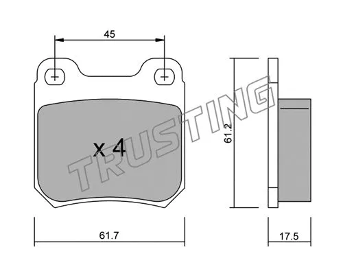 Brake Pad Set, disc brake (284.1)
