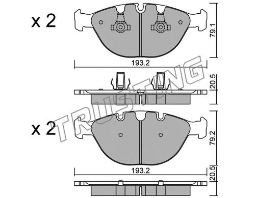 Brake Pad Set, disc brake (787.0)