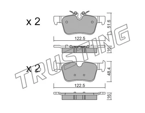 Brake Pad Set, disc brake (1121.0)