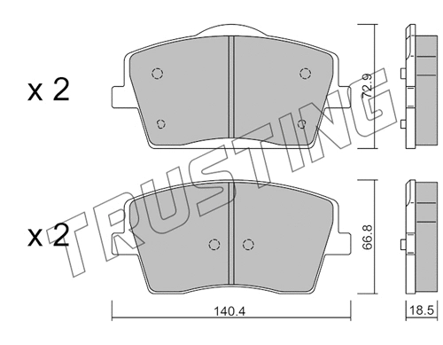 Brake Pad Set, disc brake (1186.0)