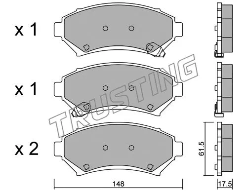 Brake Pad Set, disc brake (712.0)