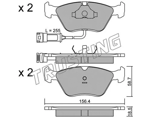 Brake Pad Set, disc brake (214.1)