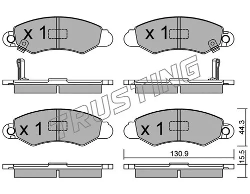 Brake Pad Set, disc brake (433.0)