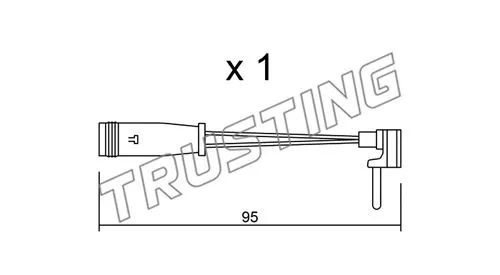 Warning Contact, brake pad wear (SU.129)