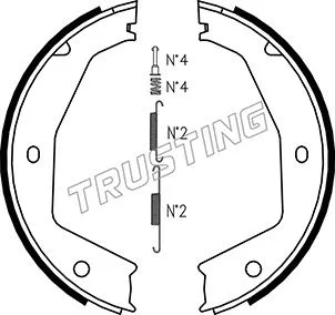 Brake Shoe Set, parking brake (048.002K)