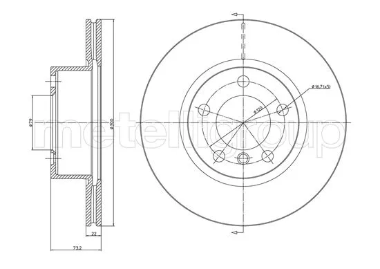 Brake Disc (DF1654)