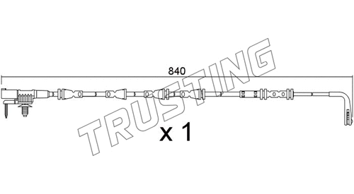 Warning Contact, brake pad wear (SU.383)