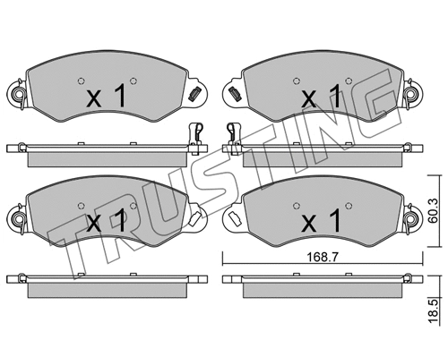 Brake Pad Set, disc brake (1148.0)