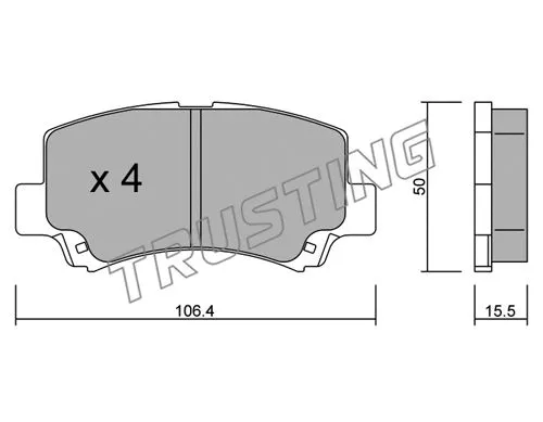 Brake Pad Set, disc brake (434.0)