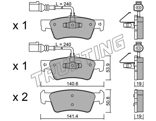 Brake Pad Set, disc brake (677.0)