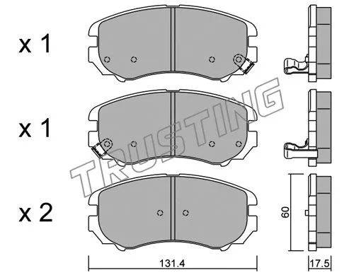 Brake Pad Set, disc brake (519.0)