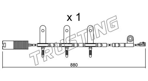 Warning Contact, brake pad wear (SU.149)