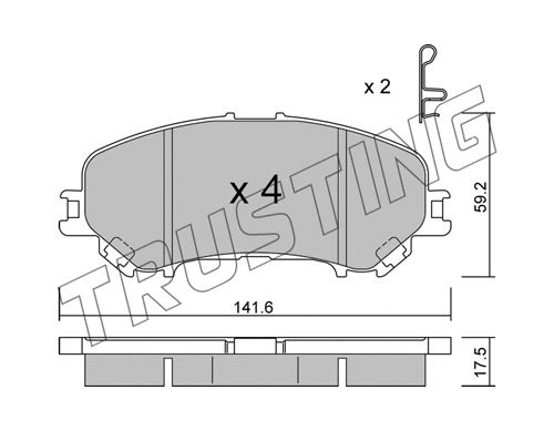 Brake Pad Set, disc brake (1034.1)