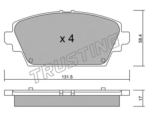 Brake Pad Set, disc brake (480.0)