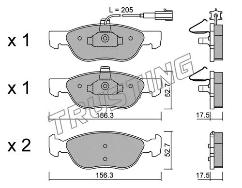 Brake Pad Set, disc brake (084.0)